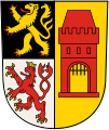 Oben Brabanter und unten Limburger Löwe im Wappen von Kerpen