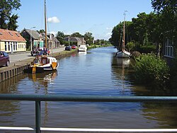 Workumertrekvaart - The canal in the middle of the village