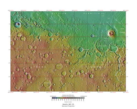 Aeolis Mensae can be found in the northwestern corner of the Aeolis quadrangle.