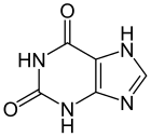 Strukturformel von Xanthin