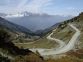 Noordelijke helling van de Colle delle Finestre