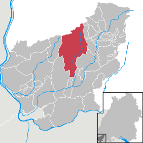 Poziția Kleines Wiesental pe harta districtului Lörrach