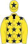 Yellow, dark blue stars on body and star on cap