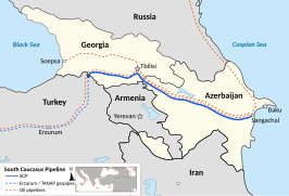 Route Zuid-Kaukasus Pijplijn