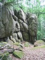 Das Naturdenkmal dient auch als Kletterfelsen