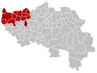 okres Waremme na mapě provincie Lutych