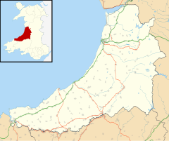 Cribyn is located in Ceredigion