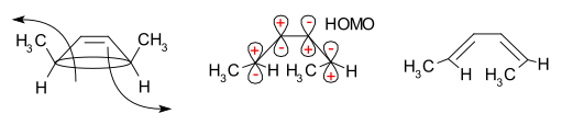 Dimethylcyclobutene ringopening mechanism frontier-orbital method