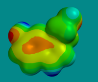 Electron Map of the serotonin molecule