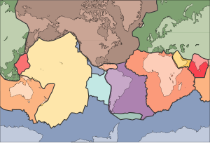 Map of Earth's tectonic plates