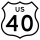 U.S. Route 40 Alternate marker