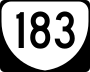 State Route 183 marker