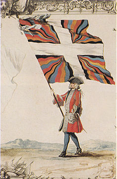 Porte-drapeau, 1721.