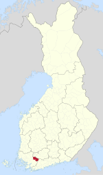 Location o Somero in Finland