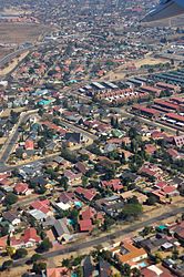 Boksburg vom Flugzeug aus