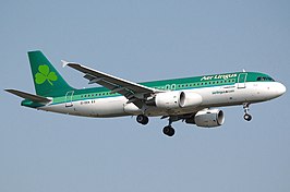 Een Airbus A320 van Aer Lingus