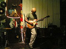 Eelco Gelling (formerly of Cuby + Blizzards) at the last opening night of Café de Beukelsbrug in Rotterdam (27 June 2009)