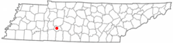 Location of Hohenwald, Tennessee