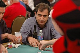 Hamid Dastmalchi tijdens de World Series of Poker