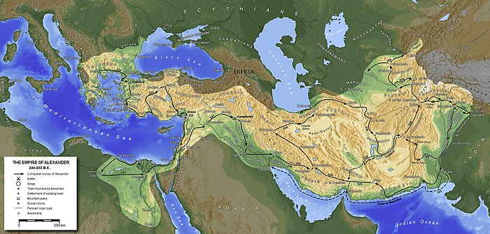 Macedonia controls most of Greece, most of Asia Minor, the Levant, Egypt, Babylonia, Persia, and parts of Central Asia