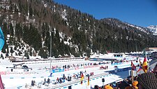 Biathlon Stadium Hochfilzen během mistrovství světa v roce 2017