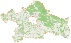 Mapa konturowa powiatu białostockiego, blisko centrum na prawo znajduje się punkt z opisem „Zajma”