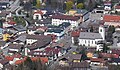 Wattens, dorpscentrum met de Laurentius Kirche