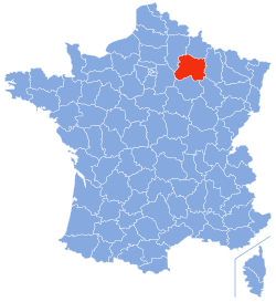 Location o Marne in Fraunce