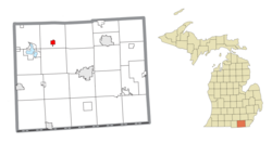 Location within Lenawee County