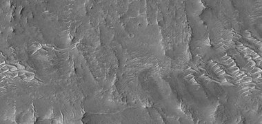 Short triangular ridges, as seen by HiRISE under HiWish program. These may be some sort of dune feature combined with a ridge.