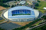 Le Community Stadium de Brighton, où se déroule la rencontre.