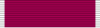 Width-44 crimson ribbon with a pair of width-2 white stripes on the edges