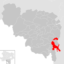 Poloha obce Thomasberg v okrese Neunkirchen (klikacia mapa)