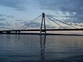 October Bridge over Sheksna River, the first cable-stayed bridge of Russia.