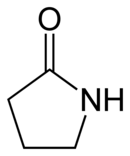 Structuurformule van 2-pyrrolidon