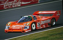 Photographie de la Porsche-Brun 956 au Nurburgring en 1985