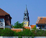 De kerk van het dorp Skagen