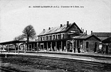 Voies, quais et bâtiment voyageurs en 1914