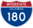 Interstate 180 marker