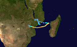 Trajectoire du cyclone Idai