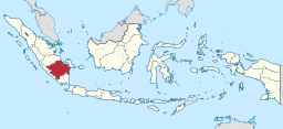 Provinsens läge i Indonesien.