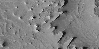 Close view of layers from a previous image, as seen by HiRISE under HiWish program