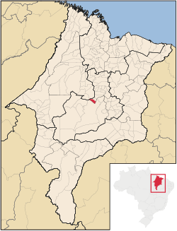 Localização de São Raimundo do Doca Bezerra no Maranhão