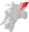 Kart over Raarvihken tjïelte Røyrvik kommune