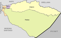 Cantons of Pastaza Province