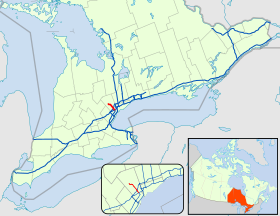 Carte de l'autoroute 410.