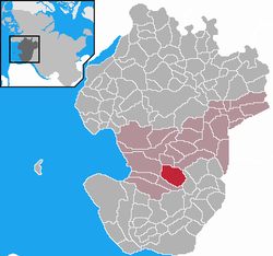 Elhelyezkedése Schleswig-Holstein térképén