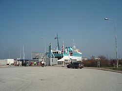 The ferryterminal in Fynshav