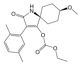 Structuurformule van spirotetramat