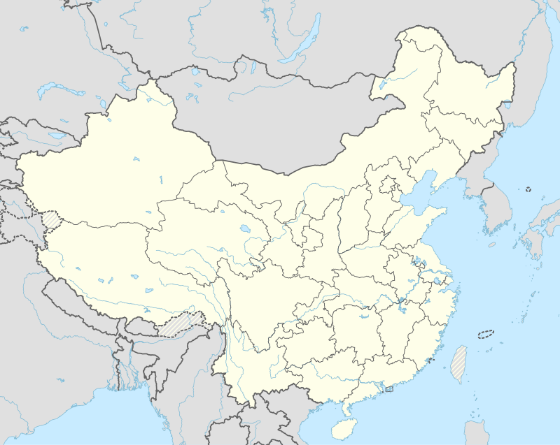 Positionskarte Kernkraftwerke in China (Volksrepublik China)